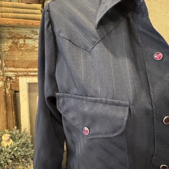 Vintage MILLER PEARL SNAP Shirt | PURPLE SNAPS | Festival | Western | Rockabilly - Picture 3 of 8